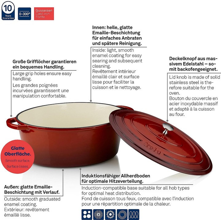 Actual product image Kela Calido (36 cm, Casserole + Stewpot, Cast iron)