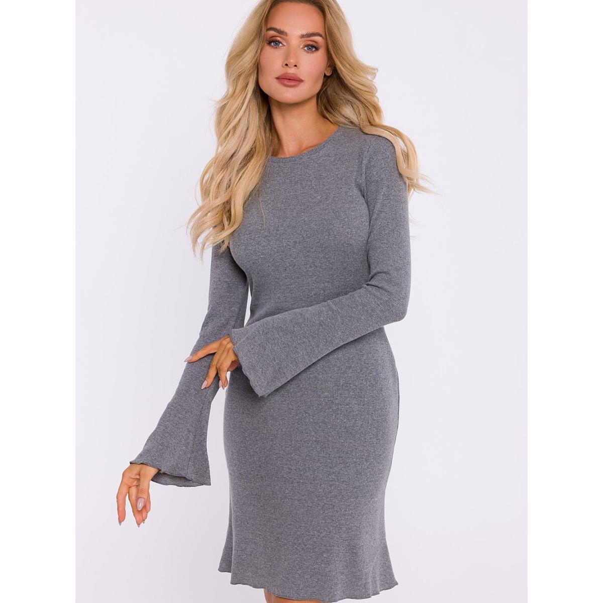 Made of Emotion, Damen, Kleider, Alltagskleid, Grau, (L, XL)