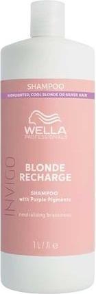 Actual product image Wella Invigo Blonde Recharge Shampoo 1000ml (1000 ml, Liquid shampoo)