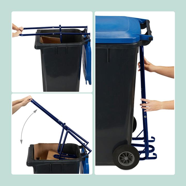 Produktbild Relaxdays Müllpresse Blau