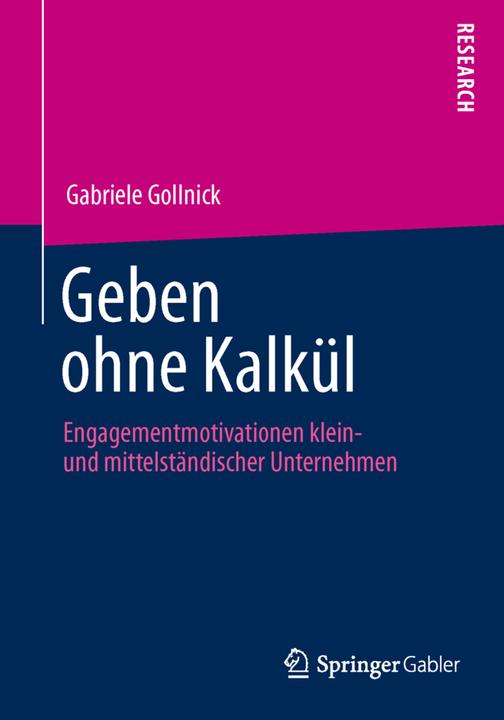Produktbild Geben ohne Kalkül (Deutsch, Gabriele Gollnick, 2013)