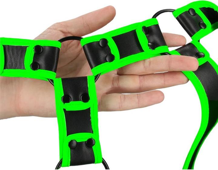 Actual product image Ouch! Body Harness - Glow in the Dark L/XL