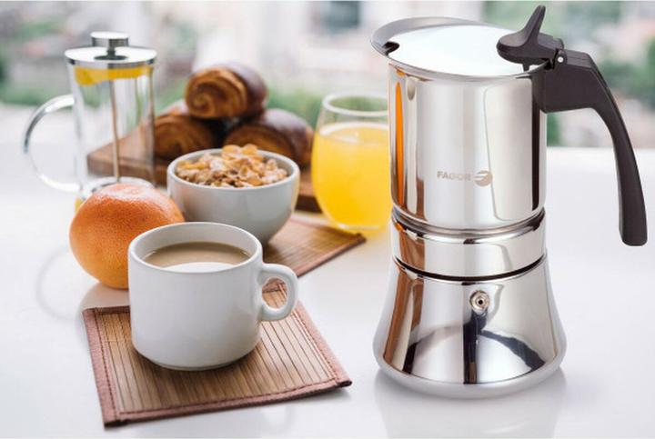 Actual product image Fagor Italian coffee maker stainless steel (4 Cups)