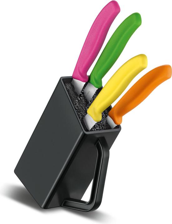 Schwarz, Grün, Pink, Gelb, Orange