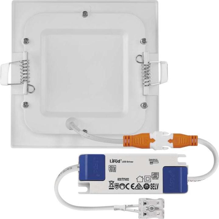 Produktbild Emos LED-Einbauleuchte NEXXO, quadratisch, weiss, 7W, neutralweiss (480 lm)