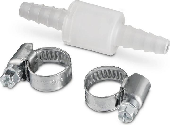 Xavax Rückschlagventil, mit 2 Schlauchschellen, für max. Ø 10 mm