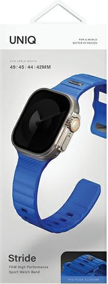 Produktbild Uniq pasek Stride Apple Watch Series 1/2/3/4/5/6/7/8/9/SE/SE2/Ultra/Ultra 2 42/44/45/49mm FKM Rubber (49 mm, 44 mm, 42 mm, 45 mm, Kunststoff)