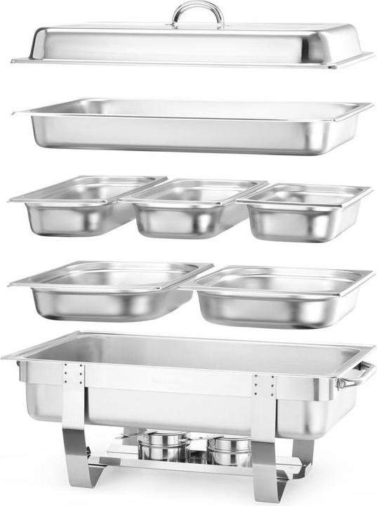 Productafbeelding Hendi Chafing Dish + 2x GN 1/2 65 + 3x GN 1/3 65