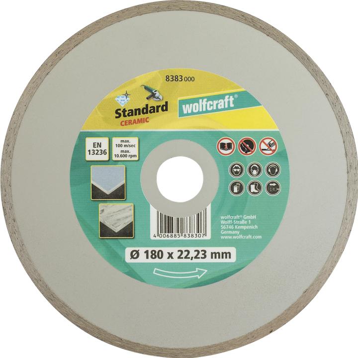 Produktbild wolfcraft 1 Diamant-Trennsch. Stand.Ceramic ø180mm