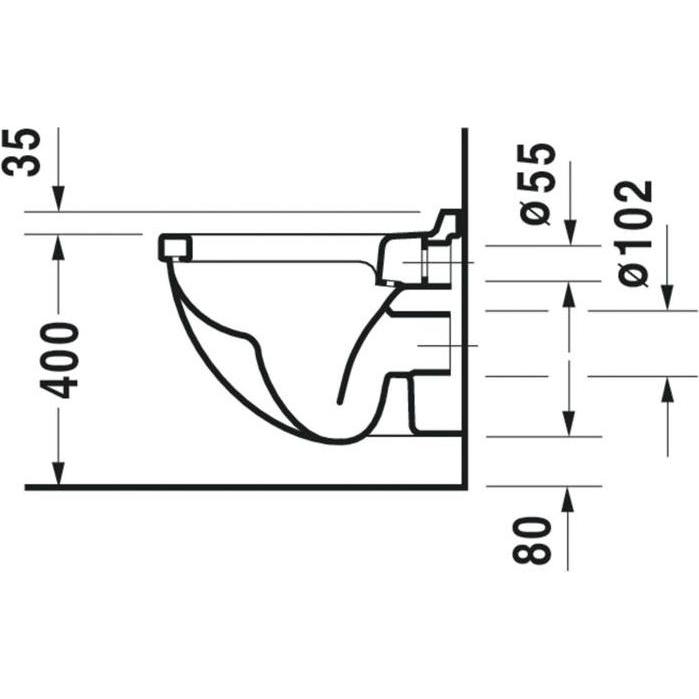 Thumbnail - Duravit, Toilette + Bidet, Tiefspl-WC Starck 3 compact verkrzt 48,5cm wei wandhngend 2202090000