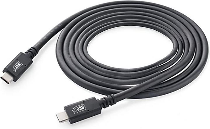 Actual product image SCP USBC32-1M Type-C Male/Male, 20Gbps USB 3.2 Gen 2 Superspeed+, Passive Copper, Power 5A/20V/100W (1 m, USB 3.2 Gen 2, 100 W)