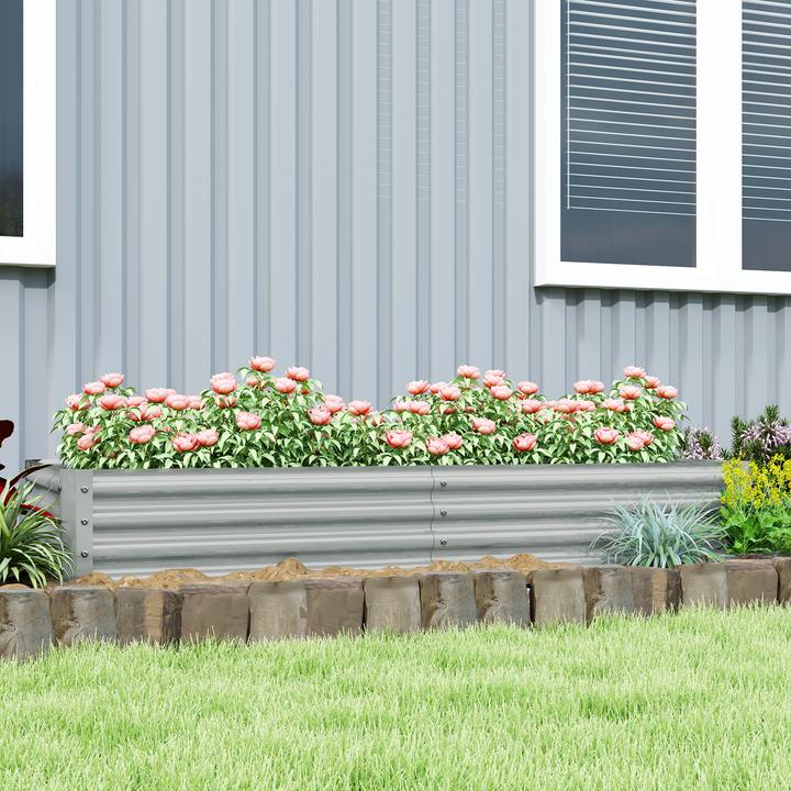 Produktbild Outsunny Hochbeet Stahl Silber