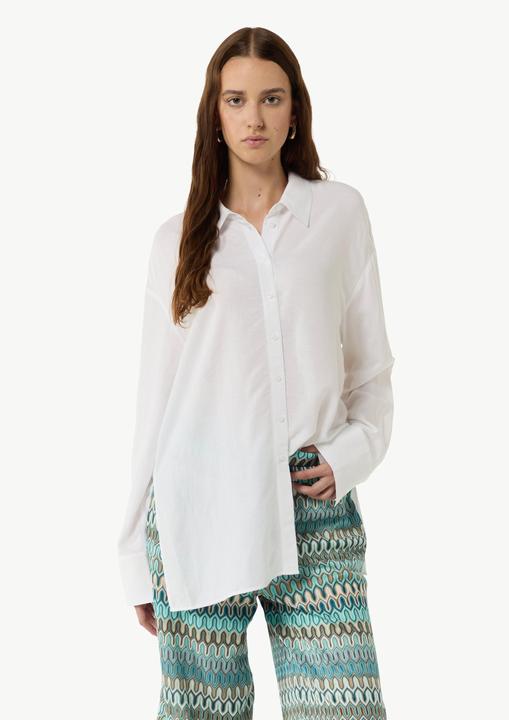 Image du produit Comma Bluse Tunika-Bluse aus Viskose-Leinen-Mix (34)