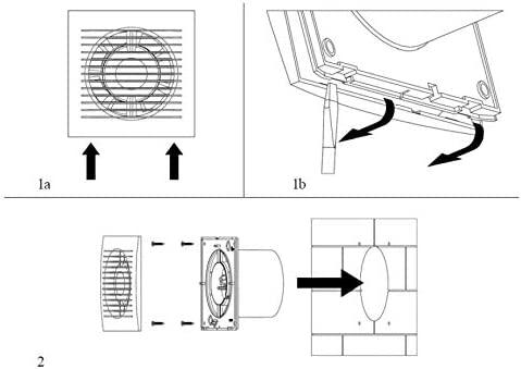 Produktbild Euro3plast 100mm Bad-Lüfter mit Feuchtesensor, Silber