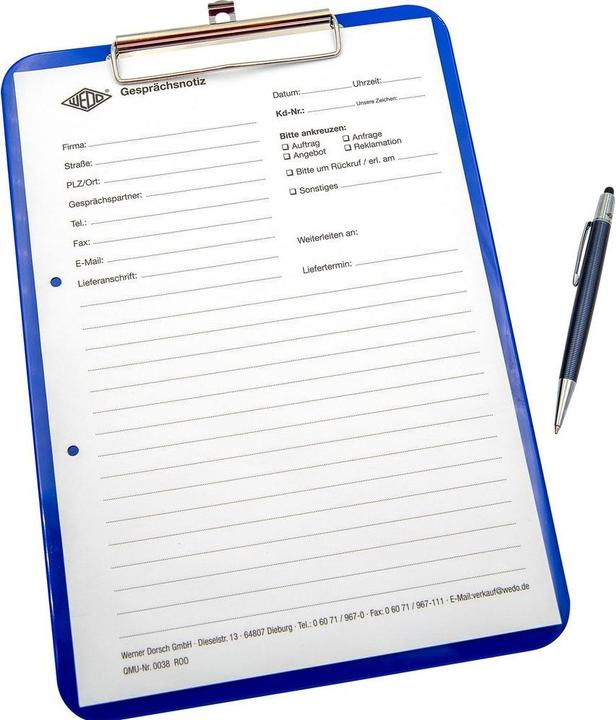 Actual product image Wedo clipboard (22.7 x 32.9 cm)