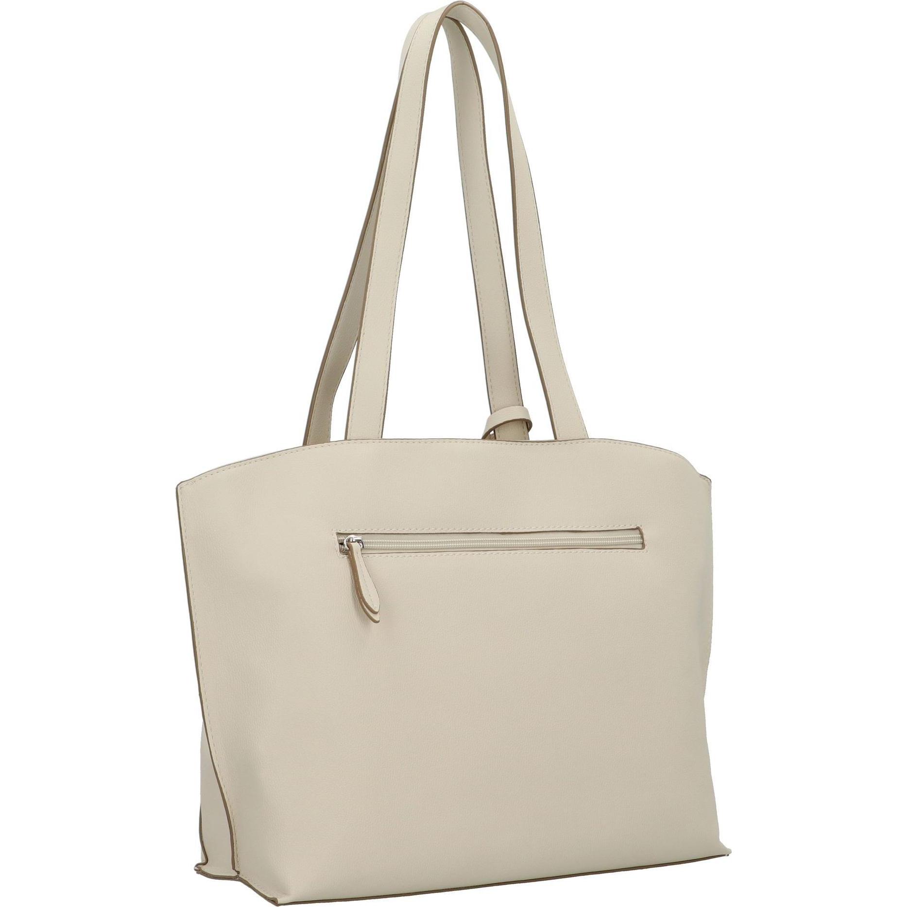 Tom Tailor, Tasche, Adrienn Shopper Tasche L 40 cm, Weiss, (10 l)