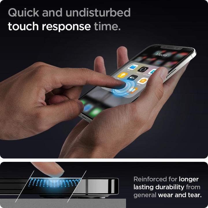 Immagine prodotto Spigen tR EZ Fit (2 Pezzo/i, Apple iPhone 12, Apple iPhone 12 Pro)