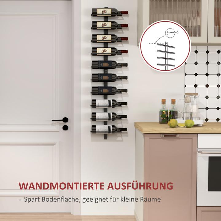 Produktbild Homcom Weinregal Stahl Schwarz (10 Fl.)