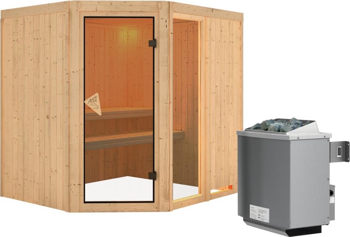 Actual product image Karibu Fiona 2 without roof rim (9 KW internal control)