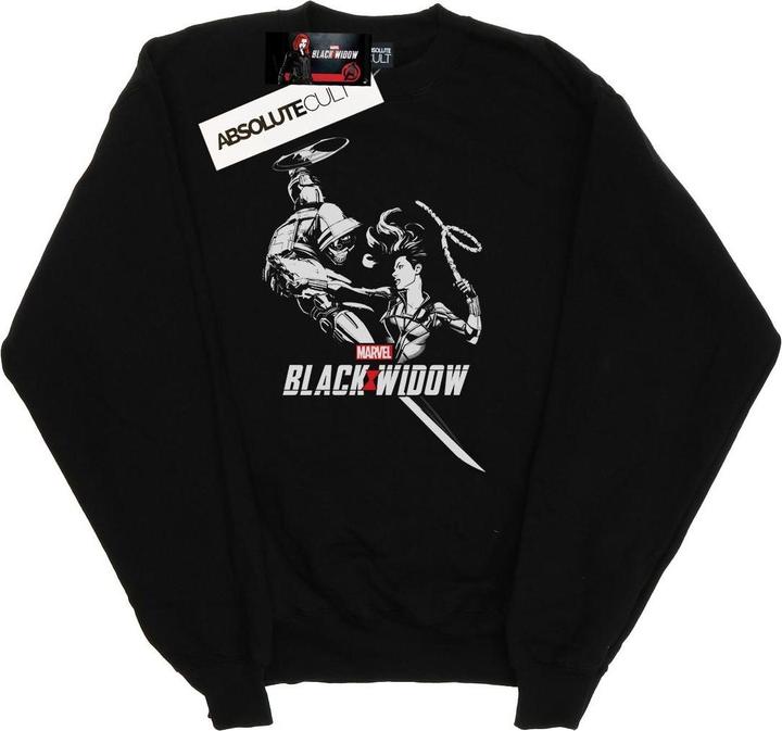 Actual product image Girls Black Widow Movie Taskmaster Battle Sweatshirt (116)