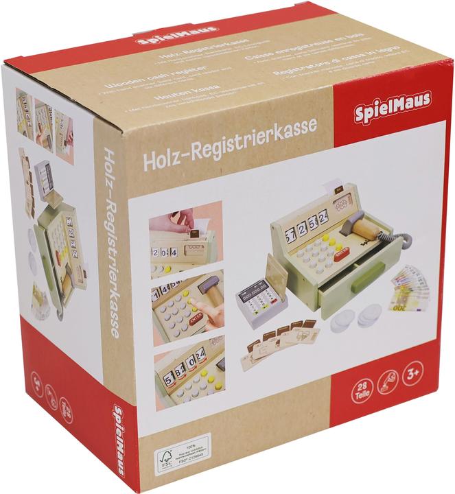 Produktbild Spielmaus Holz Registrierkasse mit Zubehör