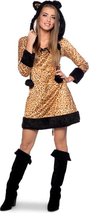 Folat Tuta animale con cappuccio e coda di pantera (M)