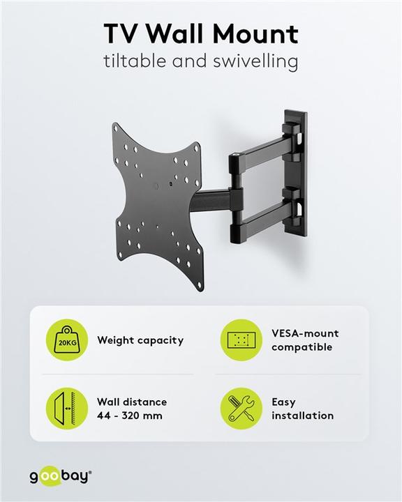 Produktbild Goobay Basic Fullmotion (Wand, 42", 20 kg)