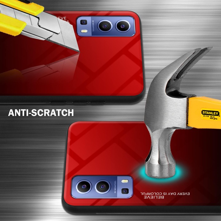 Actual product image Cadorabo TPU 2 colors glass envelope (Vivo Y72 5G, Vivo Y52s 5G)