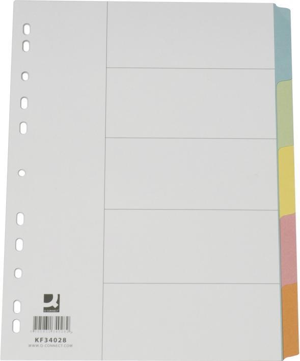 Immagine prodotto Q-Connect INSERTI, CARTONE, A4, 1-5, 223X297MM, MIX DI COLORI