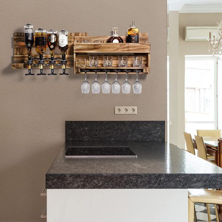 Actual product image Yorbay Wine rack (4 bottles, 120 x 36 x 14.50 cm)