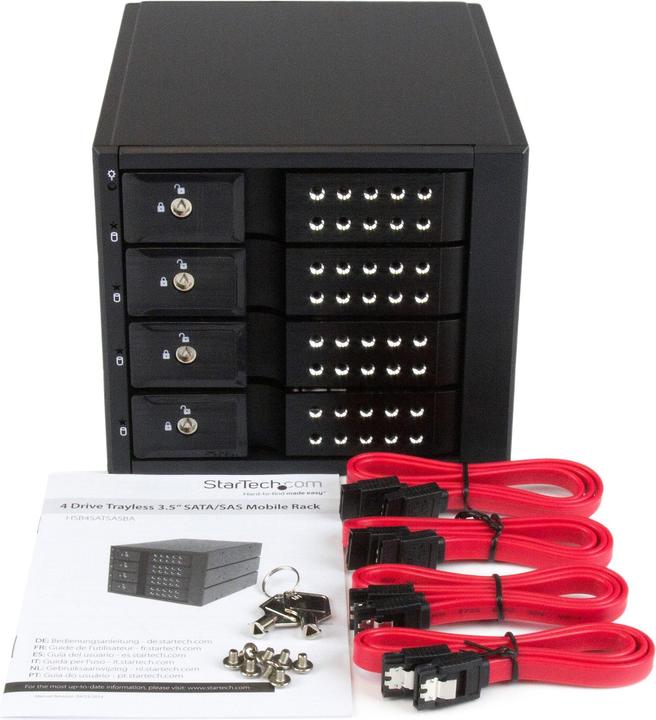 Image du produit StarTech 4x 3,5" SATA disque dur sans support cadre amovible en aluminium