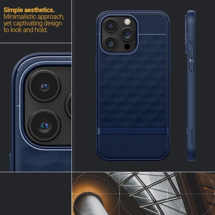 Actual product image Caseology Parallax MAG iPhone 15 Pro Max 6.7" Magsafe Granatowy/Midnight Blue ACS06615 (Apple iPhone 15 Pro Max)