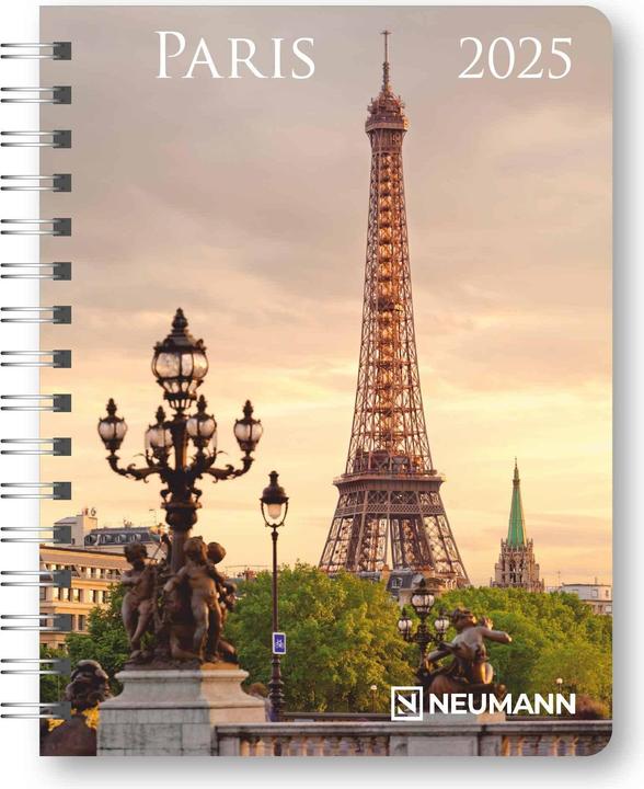 Neumann N NEUMANNVERLAGE - Paris 2025 Diary, 16,5x21,6cm, agenda de poche avec douze pages illustrées et (16 x 22 cm, Allemand)