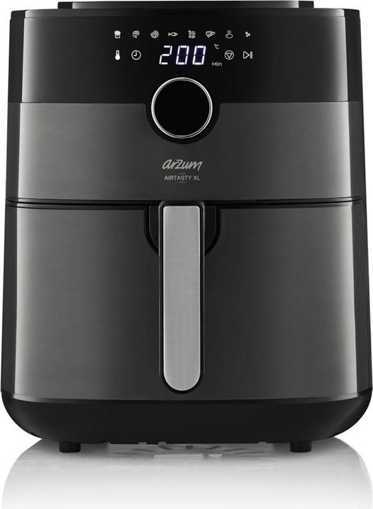 Arzum AR2074-G Hot Air Deep Fryer Timer function, overheating protection Silver, Black