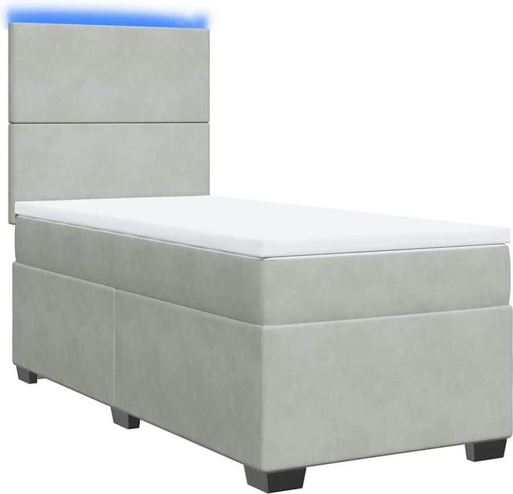 Produktbild vidaXL Bo x springbett mit Matratze 120 x 190 cm Samt (120 x 190 cm)
