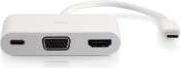 Image du produit C2G Convertisseur USB-C vers HDMI et VGA avec Power Delivery (Accessoire)