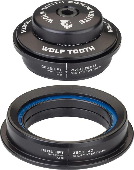 Produktbild Wolf Tooth GeoShift Performance Steuersatz, 1°, short, 1.5", ZS44/28.6 | ZS56/40, black