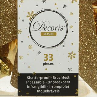 Produktbild Kaemingk Weihnachtskugeln Poly. Glänzend, Matt, Glitzer-Mix (33x)
