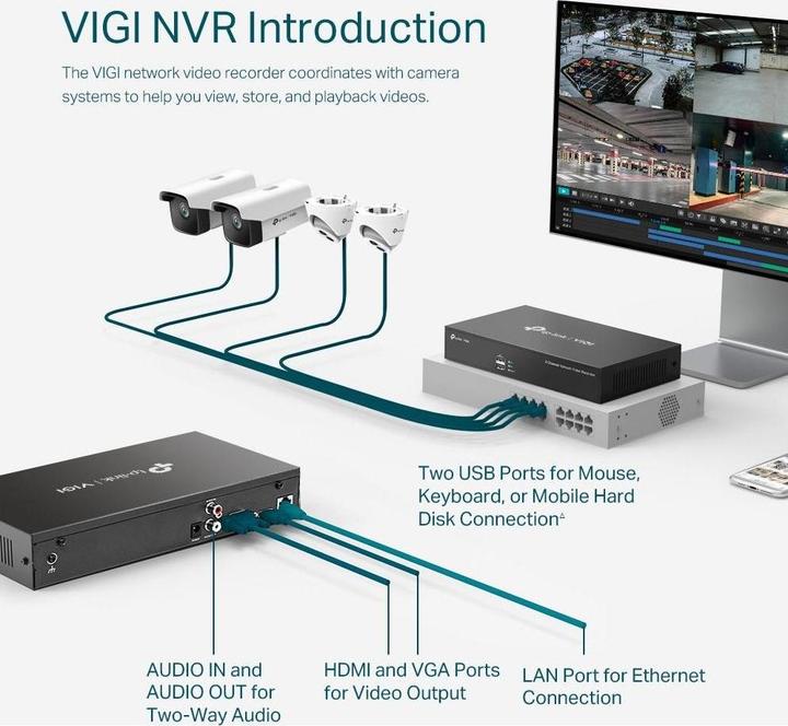 Produktbild TP-Link VIGI 8 (Netzwerk Videorecorder (NVR))