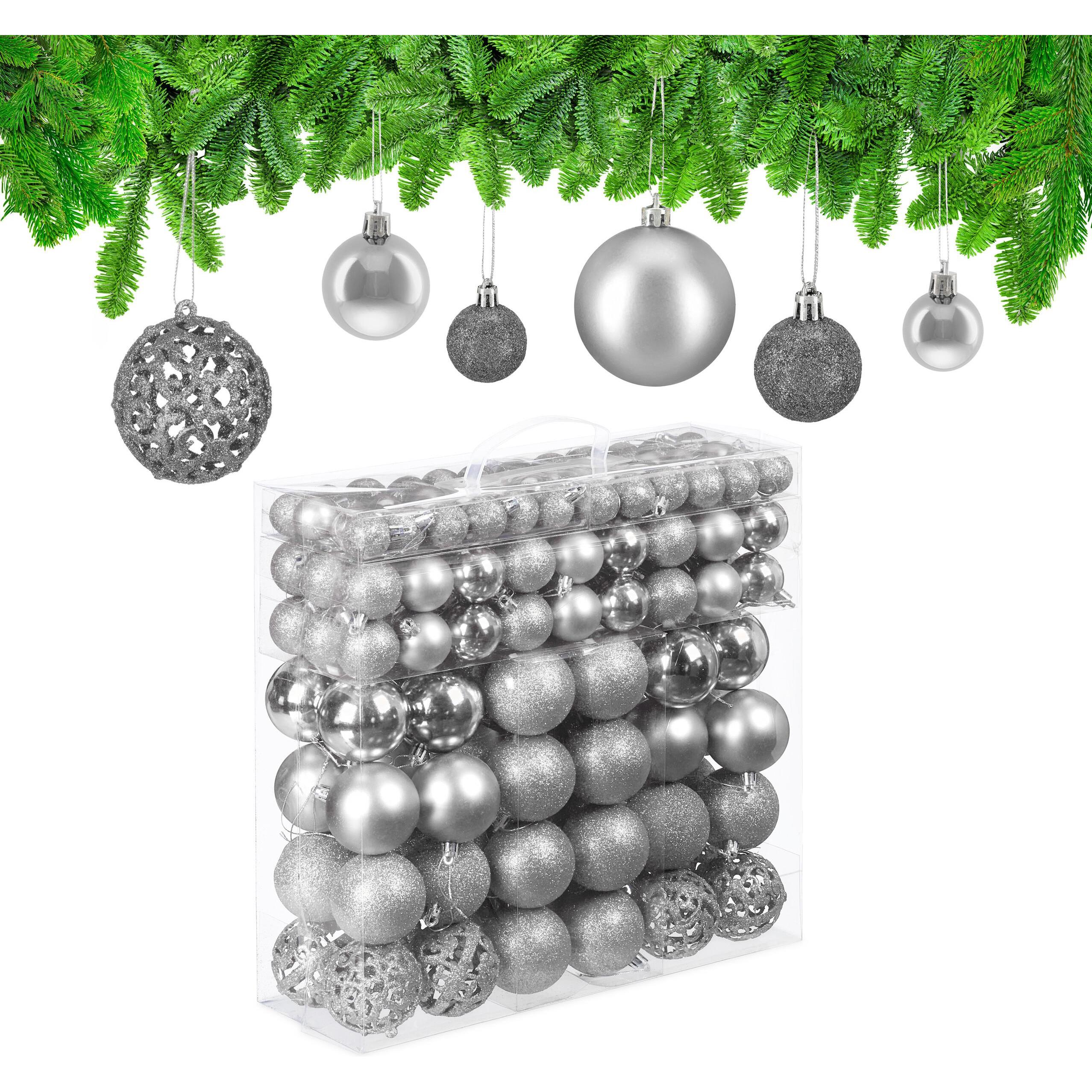 Relaxdays, Christbaumschmuck, Weihnachtskugeln-Set (150 -teilig)