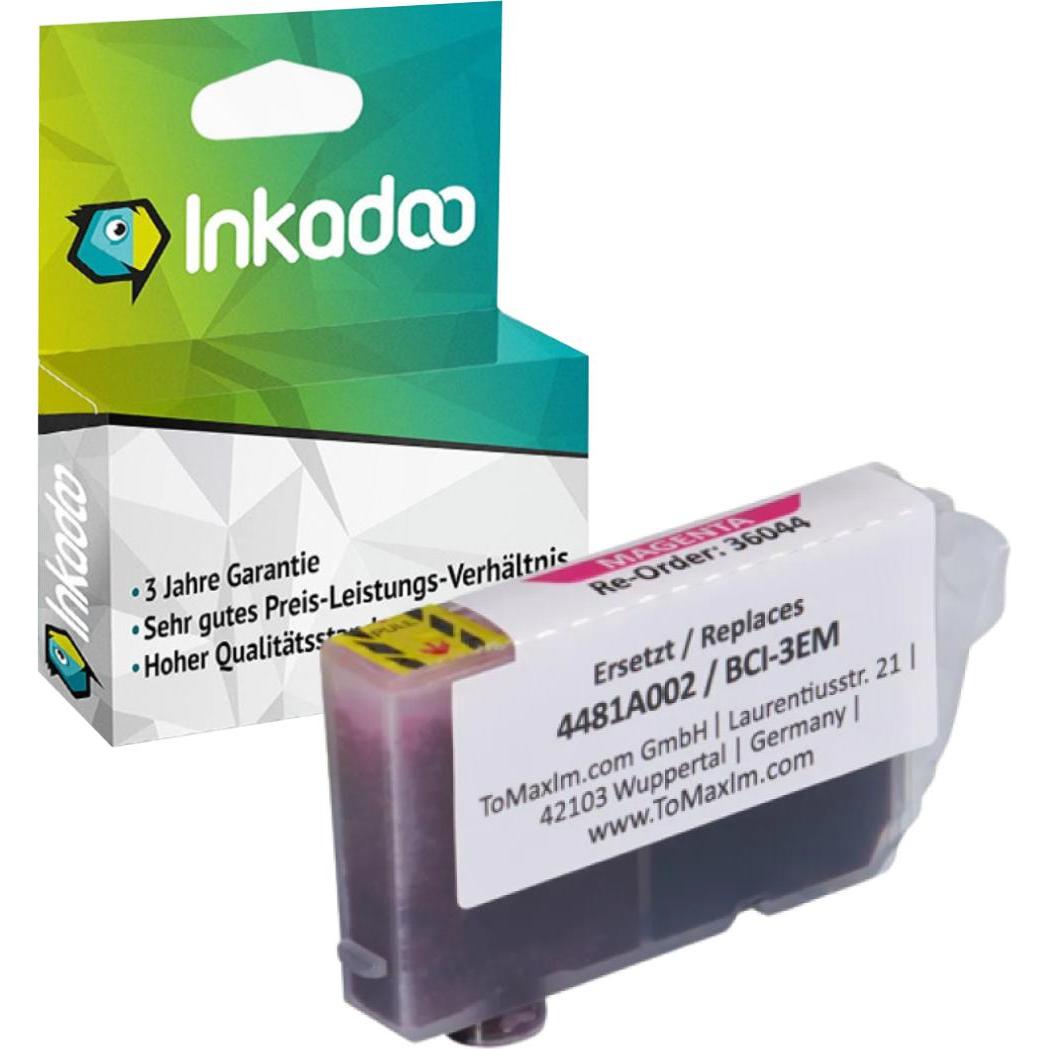 Inkadoo, Druckerpatrone, Druckerpatronen kompatibel zu Canon 4481A002 / BCI-3EM Tintenpatrone, magenta Magenta (M)