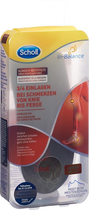 Image du produit Scholl Semelles In-Balance ¾ pour les douleurs du genou au talon.