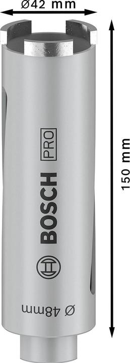 Image du produit Bosch Professional Zubehör PRO Core Cutter dry, 48 x 150 mm, G 1/2 pouce (48 mm)