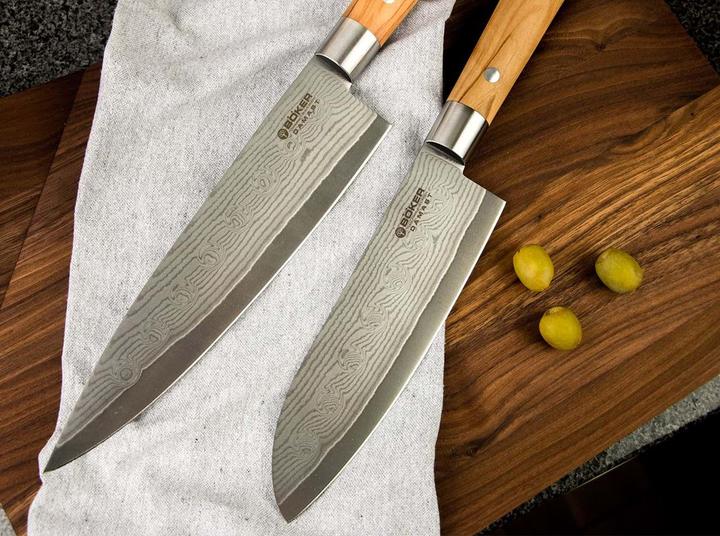 Produktbild Böker Damast Olive Kochmesser Gross (21.20 cm)