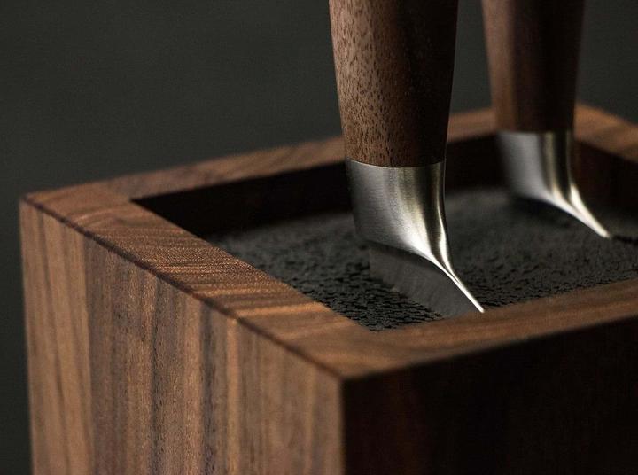Image du produit Böker Core Walnut Set Square avec bloc à couteaux 5 pièces