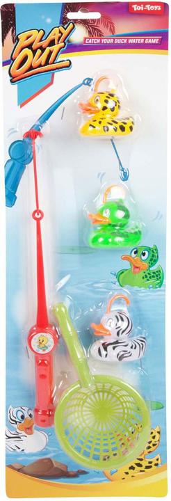 Actual product image Toi-Toys Fishing game with ducks fishing rod 35 cm, net, 3 ducks with magnet, from 3 years