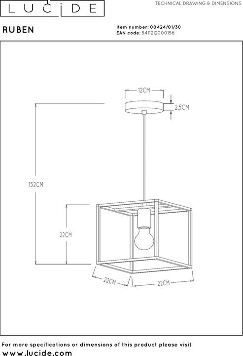 Image du produit Lucide Ruben (E27)