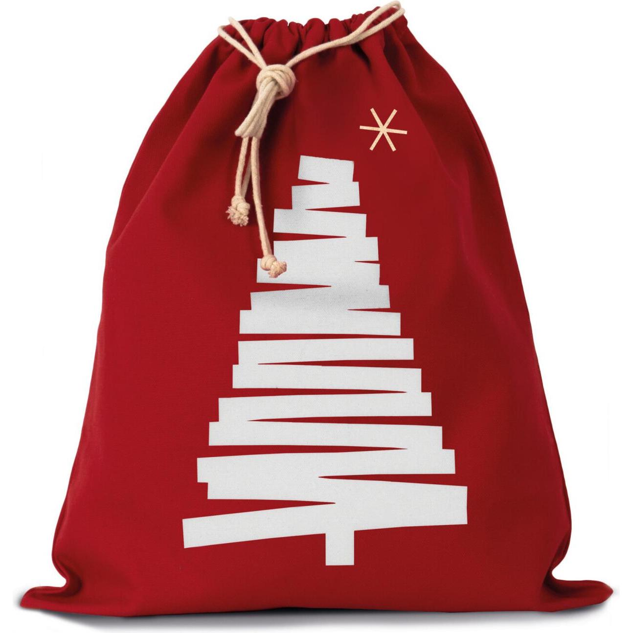 Kimood, Tasche, Accessoire-Tasche Tannenbaum-Motiv Baumwolle, Rot