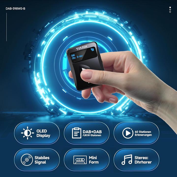 Produktbild Tin-Nik DAB-398WS-B (DAB, DAB+, FM)