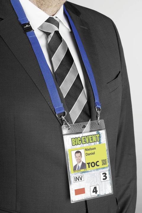 Actual product image Durable Name badges with textile ribbon Duo